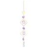 Crystal Sun Catcher Celestial Rainbow Maker Car Prism Window Hanging Handmade Home Chandelier Decoration Wind Chime Pendant Gift H196g