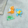 거북이 공룡 애니메이션 에나멜 핀 사랑스러운 브로치 헝겊 패키지 장식 배지 어린이를위한 만화 동물 쥬얼리 선물