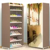 Huit couches minimaliste moderne épaissir armoire de rangement de chaussures non tissées créative bricolage assemblage anti-poussière organisateur de chaussures étagère rack Y200527