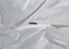 4/6/10pcs贅沢1000tcエジプトの綿刺繍白い寝具セットホテル布団カバーキングクイーンサイズフラットベッドシートベッド