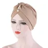 Bonnet/crâne casquettes femmes couleur unie musulman Hijab Turban chapeau dames perle Bonnet doux léger extérieur décontracté casquette tête enveloppement foulards1