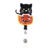 10 piezas/lote Halloween Holiday Badge Reel forma de calabaza