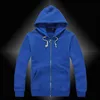 Mens Polo Jacket Small Horse Hoodies and Sweatshirts Tröja Autumn Solid With a Hood Sport Zipper Casual flera färger Asiatisk storlek Kontakta mig för fler bilder