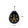 Natuursteen Gegraveerd 7 Chakra's Sanskriet Yoga Zittend Patroon Hanger India 7-chakra Meditatie Reiki Ketting Amethist Roos Quar2887