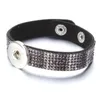 Nuovi gioielli a scatto da 18 mm in pelle bottoni a scatto braccialetti di braccialetti di strass cristallino per w jllolj