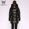 AORRYVLA nouvelle veste d'hiver des femmes épais chaud long manteau bouffant coton femme Parkas mode décontractée veste d'hiver femmes à capuche 2020 LJ201021