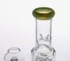 21cm Fluorescent green Base Thick Glass Bongs Dome Nail 14.4mm sprinkle Perclator dab Rigs Glass Bong Water Pipes Straight Type Hookahs