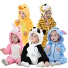 Kış Bebek Tulum Panda Yenidoğan Giyim Bebek Kız Erkek Romper Bebek Giyim Tulum Toddler Bebeğin Setleri Dikiş Pijama LJ200827