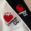 Women's T-Shirt Designer early spring new chest small strawberry embroidery letters age reducing loose men's and women's short sleeve FCK6
