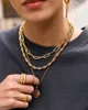 Латунь с 18K Gold Twield цепочки ожерелье Япония корейский стиль вечеринка дизайнер т шоу взлетно-посадочная полоса ювелирные изделия редкие