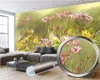 Benutzerdefinierte Foto 3D-Tapete Schöne Blumen-Vogel-Tapete Wohnzimmer Schlafzimmer Wandverkleidung HD 3D-Tapete