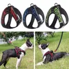No-Pull Reflective Dog Collar Uprząż Dla małych średnich Duży Outdoor Pet Training Kamizelka bezpieczeństwa