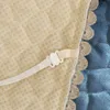 Svetanya безрукий кровать диван крышка кружева флис теплые стеганые скольжения сплошной цвет LJ201216