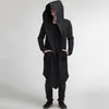 3XL Hoodies Men Black Cardigan Hoodie Male Hooded Mantle Clothing Cloak Windbreak Outerwear Heap Collar Cool Jacket Overcoat 201211