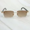 Ienbel luxe blanc mélange noir corne de buffle hommes femmes lunettes de soleil marque lunettes de créateur pour pêche Rave Festival2238625
