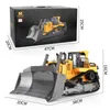 Electric/RC Car Huina 1569 1 16 RC Guldozer Truck Remote Truck 8ch Machine على ألعاب السيارات للأولاد الهدايا الهندسية 220125 240314