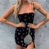 Boofeenaa Zilveren Vlinder Print Zwart Fluwelen Sexy Slit Bodycon Mini Jurk Vrouwen 2020 Gothic Party Night Club Jurken C80-I67 t200623