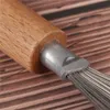 Drewniany grzebień czyszczący delikatny czyszczenie zdejmowane szczotkę do włosów czyszczarka narzędziowa Uchwyt narzędzie osadzone 8220713