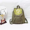 Denim School Backpack For Girl Chinese Style bag Printing Flower Design Women Backpack Female Rucksack Bagpack Mochila