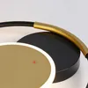 Bedroom Ceiling Lights Nordic Simple Round Silicone Led Luminaires Modern Gold Black Aluminum Surface Mount Ceiling Lamp Free Shipping