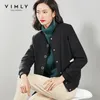 Vimly Autumn Winter Women Woolen Coat Fashion Oneck Solid Singlebreasted Slim Casual Female Short Jackets 30161 201102