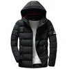 Drop Fashion Men Winter Parkas Coat Hooded Warm Mens Thick Jacket Casual Slim Fit Student Male Overcoat Streetwear 201210
