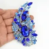5 pollici Enormi dimensioni eleganti lussuose multicolori strass cristallo diamante grande spilla regalo 10 colori disponibili