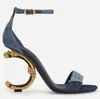 Talons High Sandales DR Chaussures Chaussures en cuir authentiques Pumps Dring avec D baroque G Sculpted Talon Shoe Slippers Size 34-42
