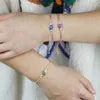 Bonito Afortunado Mal Eye Pavere azul Vermelho Branco Cúbico Zircônia Encantadora Mal Eye Charm Ajustar Moda 2021 Verão Jóias Cadeia Bracelete