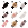 Baby Headband Fur Pom Baby Girl Headwrap Elastic Infant Head Band Solid Toddler Headwear Newborn Photo Props Hair Accessories 9 Designs