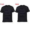 Dostosowany Front and Back Men's T Shirt Drukuj własny projekt wysokiej jakości oddychająca bawełniana koszulka dla mężczyzn plus rozmiar XS-3XL G1229