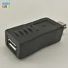 200pcs/lot Black Micro USB Female To Mini USB Male Adapter Connector Converter Adaptor Brand Newest for Mobile Phones