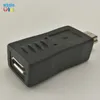 Negro Micro USB hembra a Mini USB macho adaptador conector convertidor adaptador marca más nuevo para teléfonos móviles