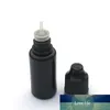 200pcs 10ml Empty PE Black Soft Plastic Dropper Bottle With Childproof Cap E Liquid Vial