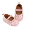 Bebê recém-nascido infantil meninas toddler primeiro caminhante PU anti-deslizamento bonito clássico princesa vestido sapatos berço