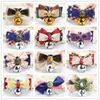 Dog Tie Collars with Bell Cute Bow Puppy Cat Bows Ties Pet Accessories Holiday Party Decoration WH0340