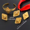 Anniyo DIY Rope Ethiopian Jewelry set Pendant Necklaces Earrings Bangle Ring Gold Color Eritrea Habesha Jewellery Sets #218406 201222