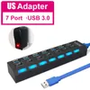 USB 3.0 Hub USB Hub 3.0 Multi USB Splitter 3 Hab Use Adapter Power 4/7 Porta Vários Expansor 2.0 USB3 HUB com Interruptor para PC