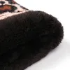 3 pçs feminino inverno pompom gorro chapéu cachecol luvas de tela toque conjunto quente malha leopardo impressão crânio boné pelúcia forrado warmer2799