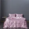 Hot Koop Satijn Zijde Drie-delige Beddengoed Sets Koning Queen Size Luxe Quilt Cover Kussensloop Dekbedovertrek Merk Bed Costers Sets