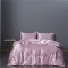 Meilleur Prix Parure de lit trois pièces en Satin de soie, ensemble de literie de luxe, taille King/Queen, housse de couette, taie d'oreiller, marque