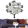 3D DIY ملصقات الجدار الاكريليك القابلة للإزالة PO الإطار الشجرة ملصقات زهرة جدارية الفن الصورة المنزل ديكور Y200103