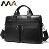 Briefcases MVA Briefcase Men's Genuine Leather Bag Men Handbag Office For Laptop Bags Documents Computer 14 Inch1