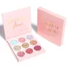 CmaaDu 9 Colors Matte Shimmer Eyeshadow Palette Waterproof Glitter Diamond Pigment Highlighter Makeup Pink Eye Shadow 50 sets/lot DHL