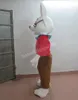 Halloween branco coelho mascote traje de alta qualidade cartoon pelúcia animal anime tema caráter adulto tamanho Natal carnaval festival fantasia vestido