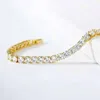 2021 Pulsera de tenis de circonia cúbica para mujeres y hombres, Color dorado, cristal helado, pulsera de tenis, brazalete, joyería masculina Bijoux6137456