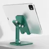 Fällbar skrivbord Mobiltelefonhållare står för iPhone iPad Pro Tablet Flexibel metallbord Desktop Justerbar Cell Smartphone Stand