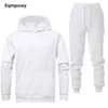 Mäns Tracksuit 2 uppsättningar av nya modejacka Sportkläder Mäns sweatpants Hoodies Spring and Autumn Brand Truckes Byxor