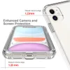 Ultra thin color changing transparent tpu pc bumper back cover case for iphone 12 11 pro max