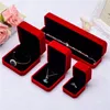 Favor Holders 9 color square Velvet Jewelry Gift boxes For Rings Pendant Necklaces bracelet Bangle Wedding Engagement Jewelry Display Case